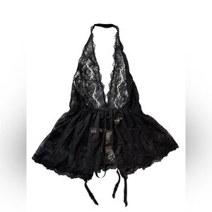 Victoria Secret Unlined Lace Plunge Babydoll